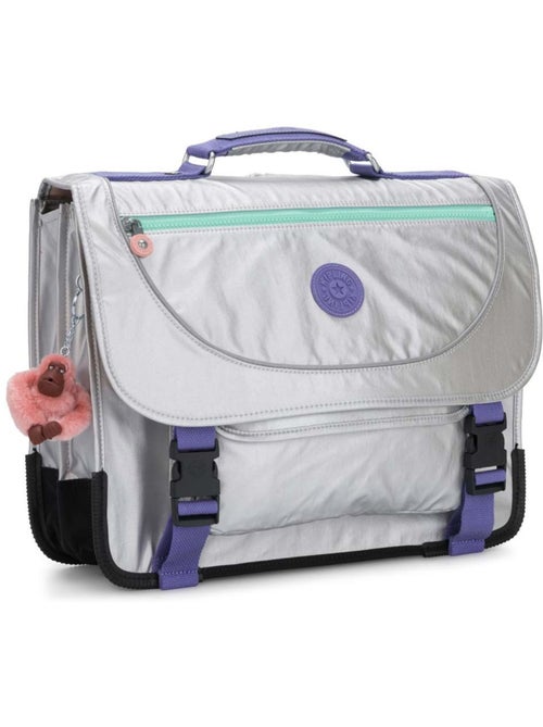 Cartable enfant Kipling Preppy Gris Brillant 41 CM + House de protection fluo - Kiabi