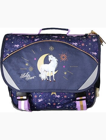 Cartable fille 38 cm 2 compartiments BELLA SARA Celeste bleu nuit