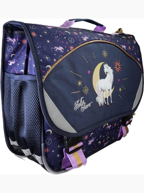 Cartable fille 38 cm 2 compartiments BELLA SARA Celeste bleu nuit - Kiabi Cartable fille 38 cm 2 compartiments BELLA SARA Celeste bleu nuit - Kiabi