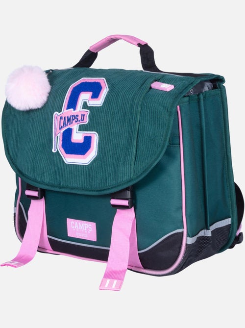 Cartable fille CAMPS Corduroy velours vert - Kiabi