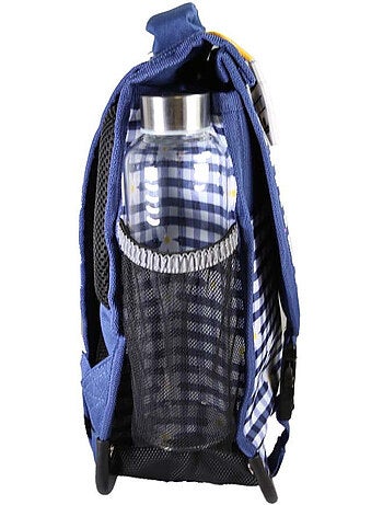 Cartable fille POL FOX DAISY réversible 38 cm – 2 compartiments – Bleu marine marguerites