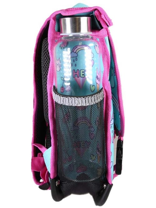 Cartable fille POL FOX KAWAI réversible à colorier 38 cm – 2 compartiments – Bleu - Kiabi