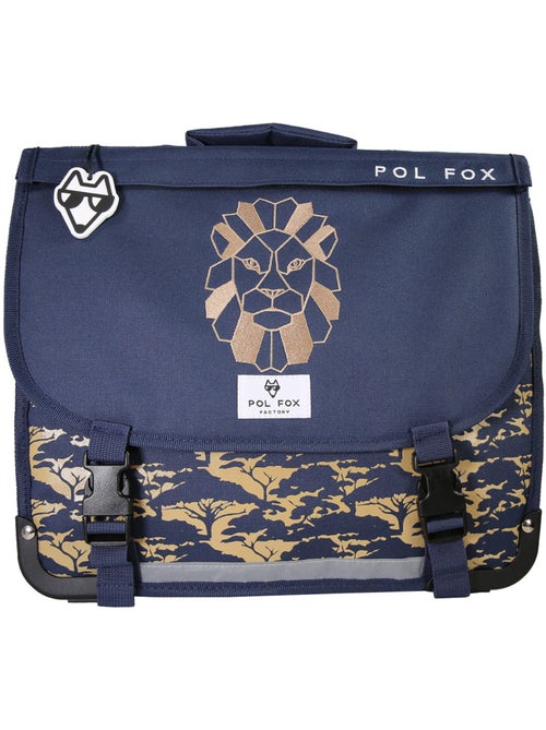 Cartable garçon 38 cm réversible 2 compartiments POL FOX Lion bleu marine motif lion - Kiabi Cartable garçon 38 cm réversible 2 compartiments POL FOX Lion bleu marine motif lion - Kiabi
