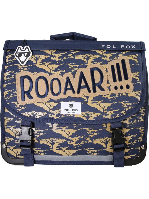 Cartable garçon 38 cm réversible 2 compartiments POL FOX Lion bleu marine motif lion - Kiabi Cartable garçon 38 cm réversible 2 compartiments POL FOX Lion bleu marine motif lion - Kiabi