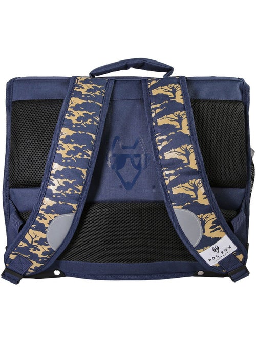 Cartable garçon 38 cm réversible 2 compartiments POL FOX Lion bleu marine motif lion - Kiabi Cartable garçon 38 cm réversible 2 compartiments POL FOX Lion bleu marine motif lion - Kiabi
