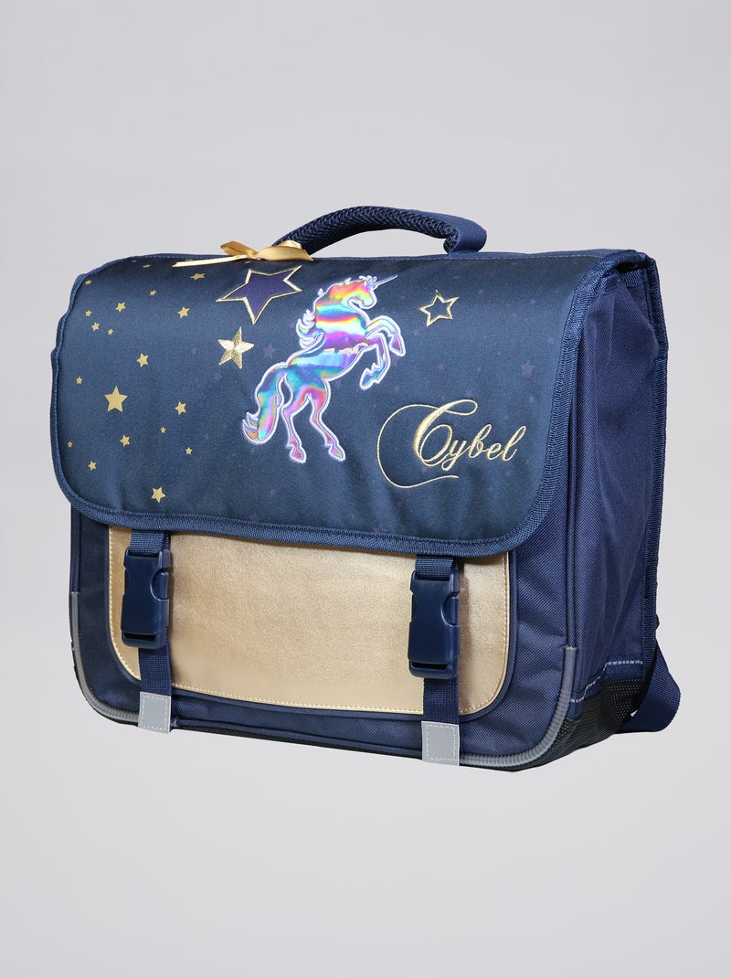 Cartable imprimé fantaisie bleu - Kiabi