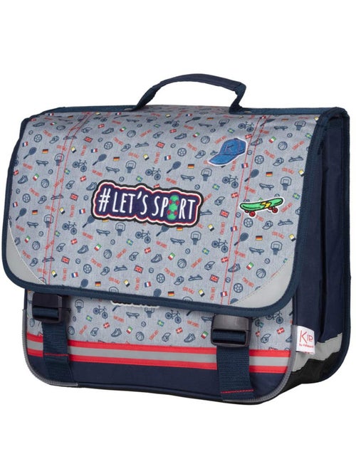 Cartable KIP 'Flag Club' 38 cm à bandes réfléchissantes – 2 compartiments - Kiabi Cartable KIP 'Flag Club' 38 cm à bandes réfléchissantes – 2 compartiments - Kiabi