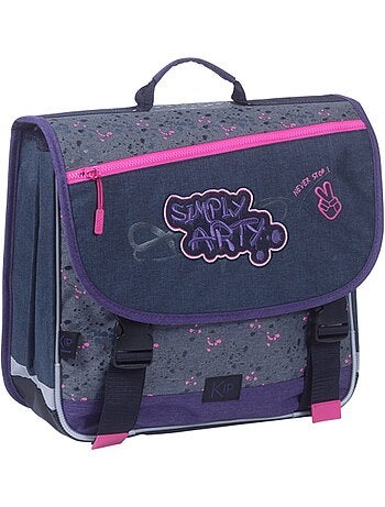 Cartable Kip textile structuré imprimé 2 compartiments