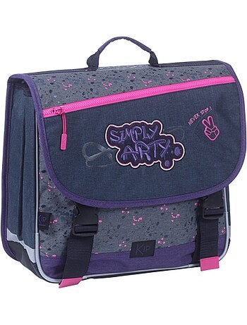 Cartable Kip textile structuré imprimé 2 compartiments