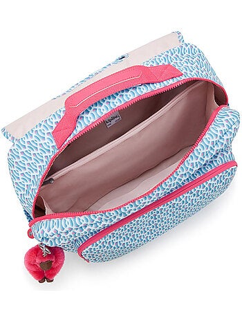 Cartable Kipling Codie en polyester recyclé imprimé géométrique