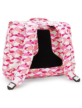 Cartable Kipling Codie en polyester recyclé imprimé Pink Palm