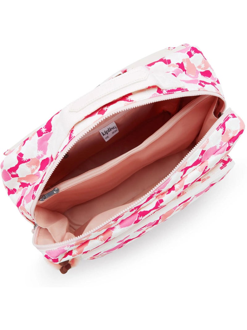 Cartable Kipling Codie en polyester recyclé imprimé Pink Palm Rose - Kiabi