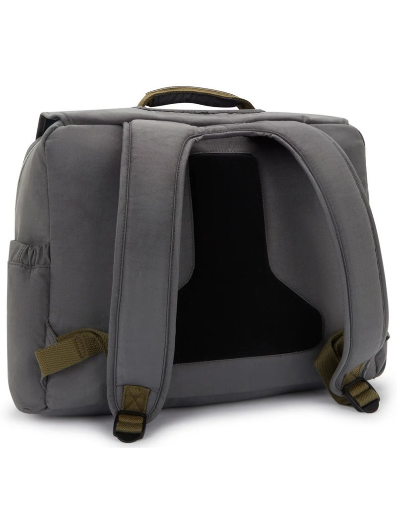 Cartable Kipling CODIE L 41 cm aspect déperlant avec porte-clés singe Gris - Kiabi
