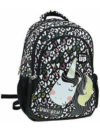 Cartable Licorne Back Me Up textile à paillettes La boutique des toons