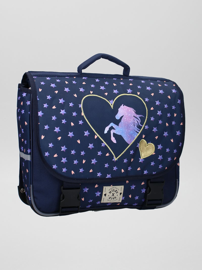 Cartable 'licorne' Bleu marine - Kiabi