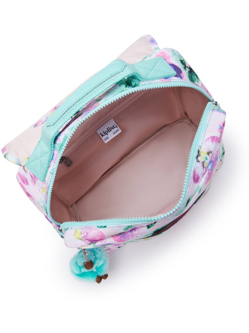 Cartable Maternelle Kipling Codie S Fleurs D'eau 30 CM - Qualité premium Blanc Vert - Kiabi