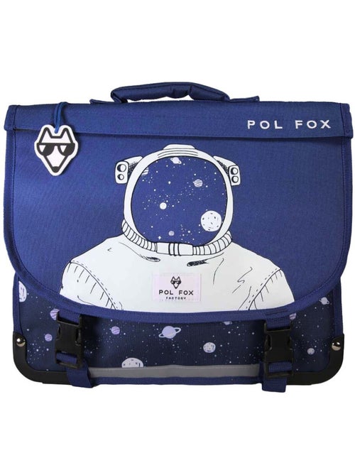 Cartable POL FOX COSMO garçon 38 cm réversible 2 compartiments bleu marine - Kiabi Cartable POL FOX COSMO garçon 38 cm réversible 2 compartiments bleu marine - Kiabi