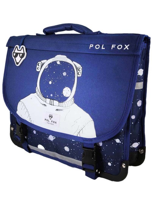 Cartable POL FOX COSMO garçon 38 cm réversible 2 compartiments bleu marine - Kiabi Cartable POL FOX COSMO garçon 38 cm réversible 2 compartiments bleu marine - Kiabi
