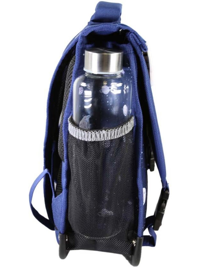 Cartable POL FOX COSMO garçon 38 cm réversible 2 compartiments bleu marine Bleu marine - Kiabi