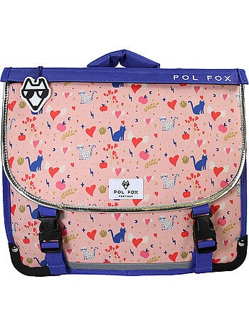 Cartable POL FOX DREAM fille 35 cm réversible rose 1 compartiment maternelle CP