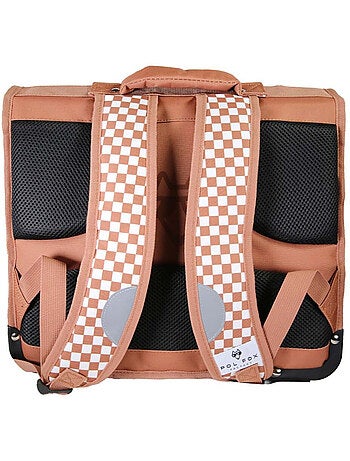 Cartable POL FOX SKATE garçon 38 cm réversible 2 compartiments marron bleu