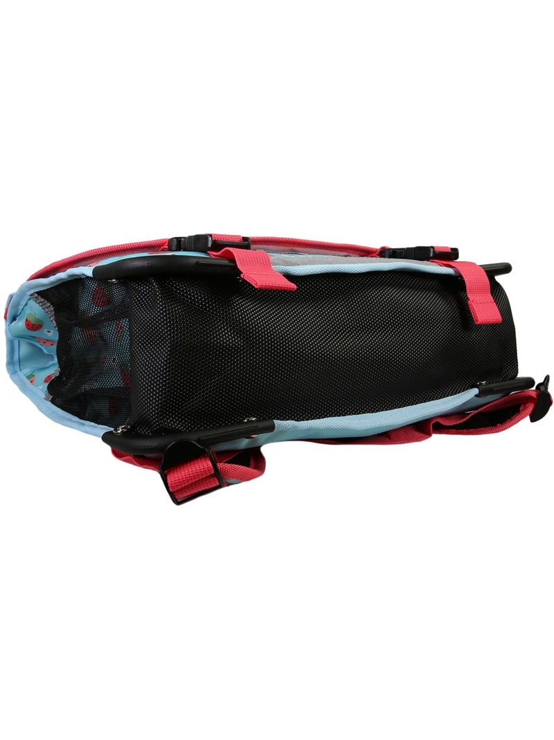 Cartable POL FOX Strawberry 38 cm réversible rose et bleu Rose/Bleu/Bleu ciel/Noir - Kiabi