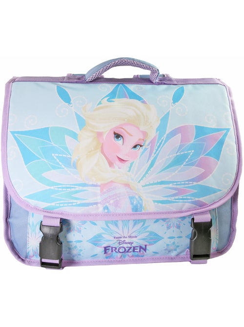 Cartable primaire 38cm La Reine des Neiges Disney bleu - 2 compartiments Bagtrotter - Kiabi