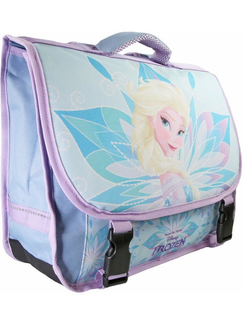 Cartable primaire 38cm La Reine des Neiges Disney bleu - 2 compartiments Bagtrotter - Kiabi