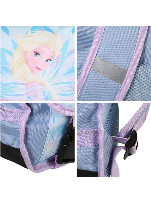 Cartable primaire 38cm La Reine des Neiges Disney bleu - 2 compartiments Bagtrotter - Kiabi