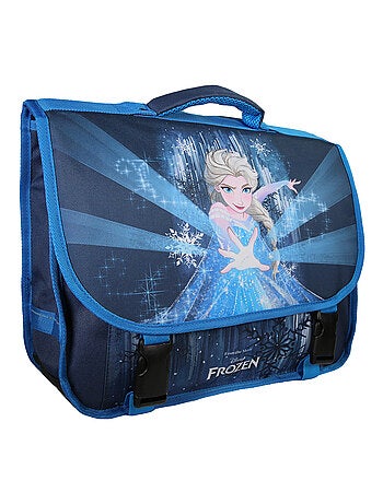 Cartable primaire 38 cm La Reine des Neiges Disney bleu marine 2 compartiments Bagtrotter