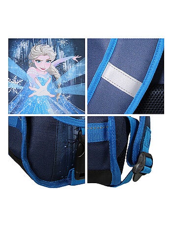 Cartable primaire 38 cm La Reine des Neiges Disney bleu marine 2 compartiments Bagtrotter