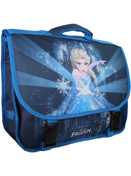 Cartable primaire 38 cm La Reine des Neiges Disney bleu marine 2 compartiments Bagtrotter - Kiabi