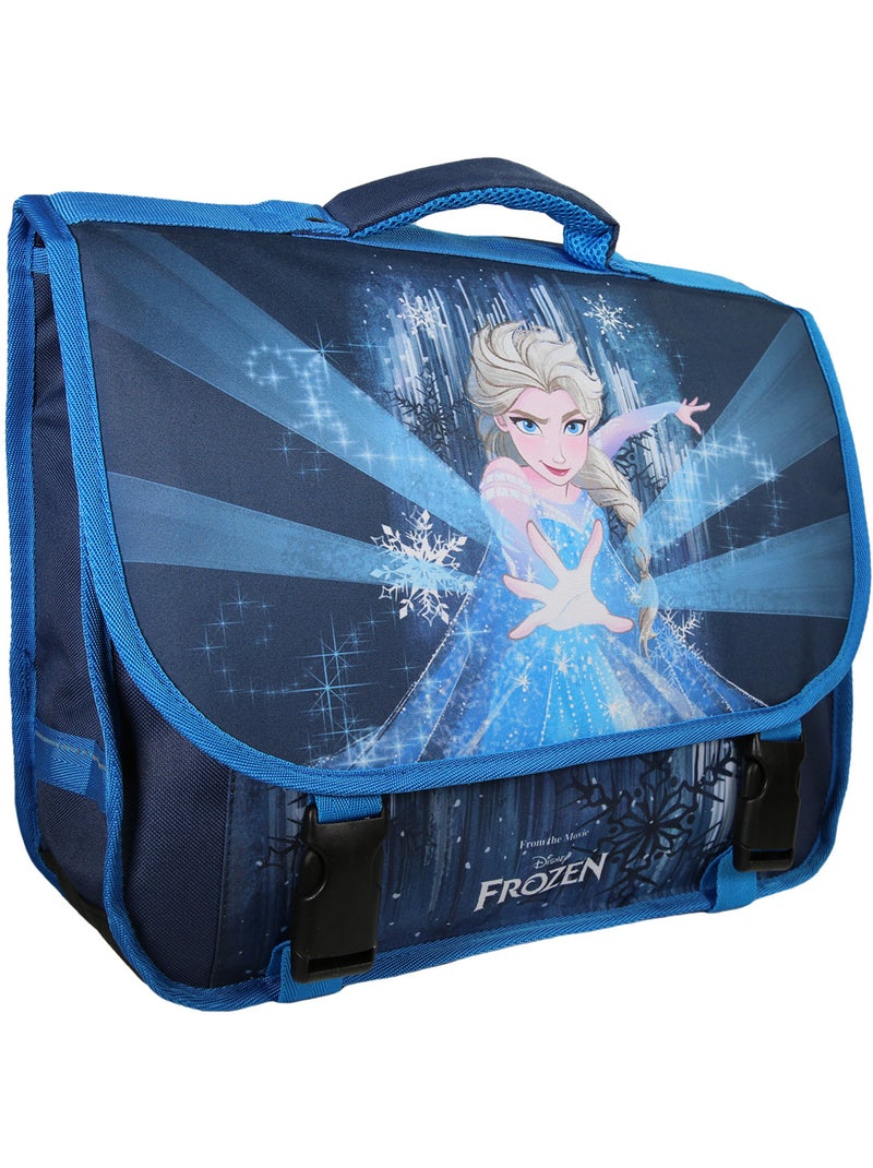 Cartable primaire 38 cm La Reine des Neiges Disney bleu marine 2 compartiments Bagtrotter Bleu marine - Kiabi