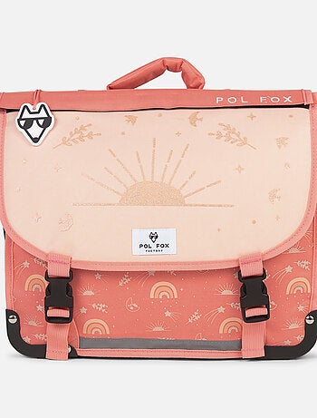 Cartable réversible 38 cm POL FOX MOONLIGHT rose corail