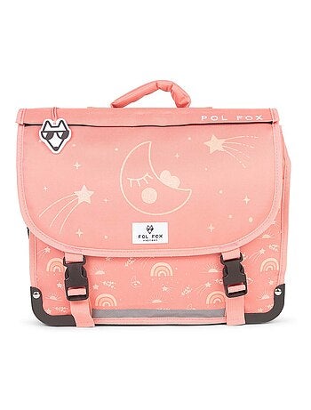 Cartable réversible 38 cm POL FOX MOONLIGHT rose corail