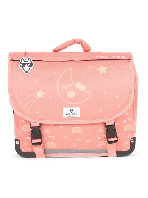 Cartable réversible 38 cm POL FOX MOONLIGHT rose corail - Kiabi Cartable réversible 38 cm POL FOX MOONLIGHT rose corail - Kiabi