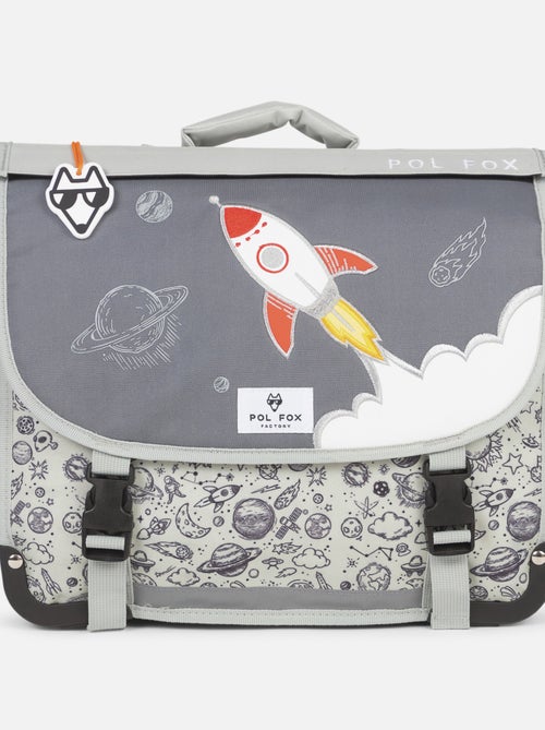 Cartable réversible 38 cm POL FOX ROCKET gris - Kiabi