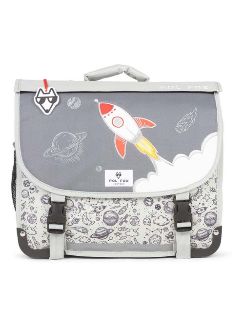 Cartable réversible 38 cm POL FOX ROCKET gris - Kiabi