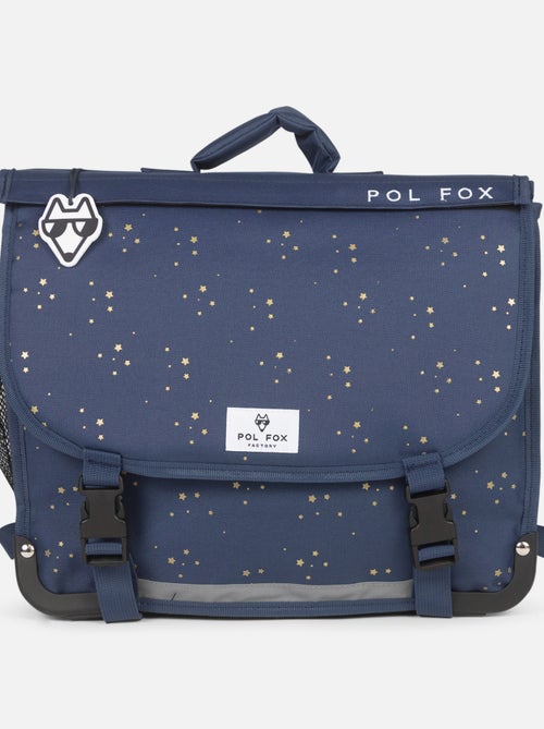 Cartable réversible 41 cm POL FOX STAR BLUE bleu marine motif étoiles - Kiabi