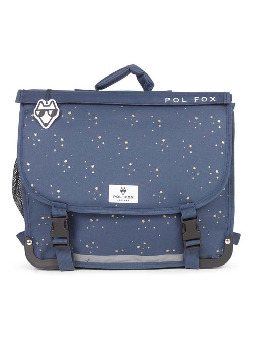 Cartable réversible 41 cm POL FOX STAR BLUE bleu marine motif étoiles - Kiabi