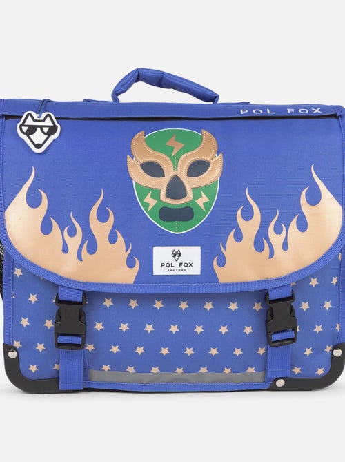 Cartable réversible garçon POL FOX Catch bleu 38 cm - Kiabi