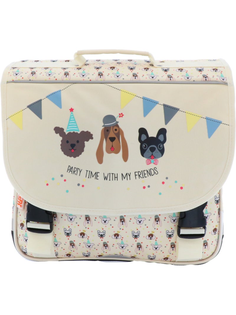Cartable rigide Animaux avec rabat PARTY TIME 36 cm LA_BOUTIQUE_DES_TOONS Blanc - Kiabi
