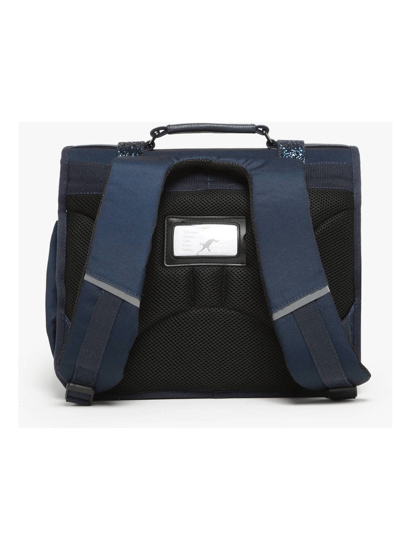 Cartable scolaire 35cm Caméléon Vintage Fantasy avec 2 compartiments - CP Bleu foncé - Kiabi