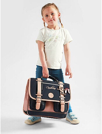 Cartable scolaire 35cm caméléon vintage fantasy avec 2 compartiments - cp