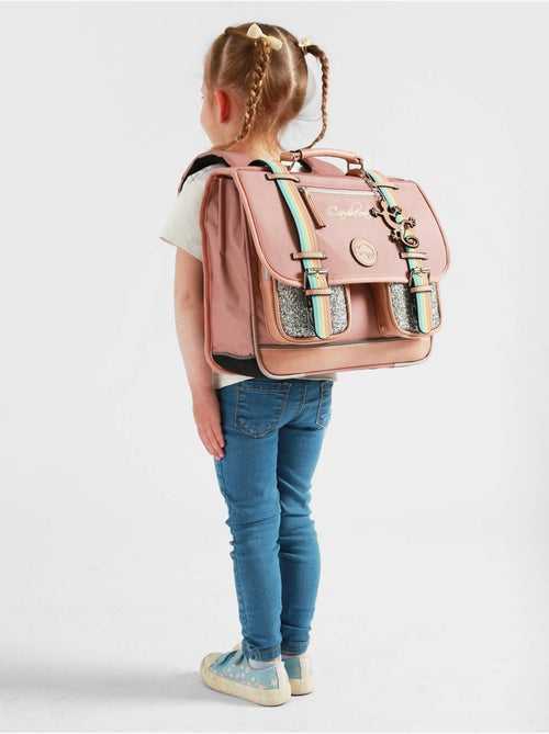 Cartable scolaire 35cm caméléon vintage fantasy avec 2 compartiments - cp - Kiabi