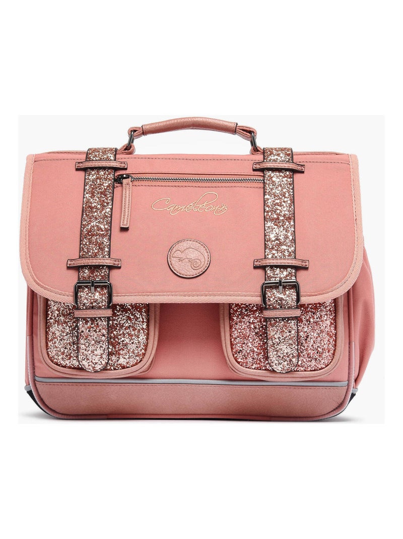 Cartable scolaire 35cm Caméléon Vintage Fantasy avec 2 compartiments - CP Rose bonbon - Kiabi