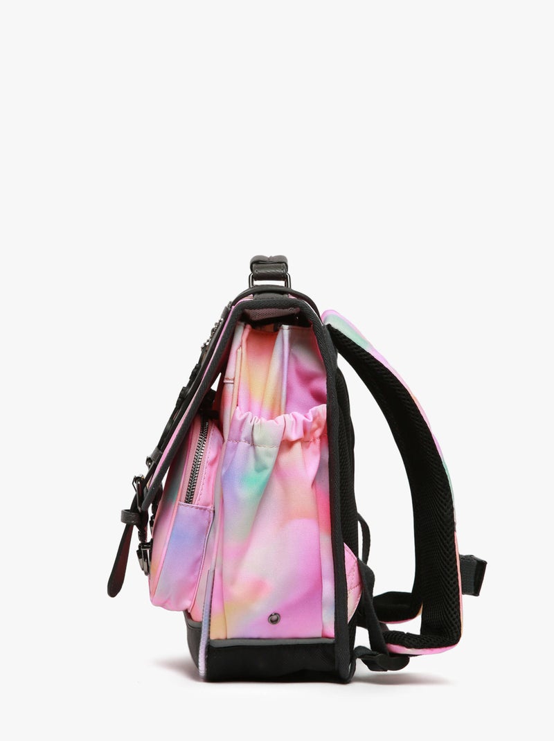 Cartable scolaire 35cm Caméléon Vintage Fantasy avec 2 compartiments - CP Rose pâle - Kiabi