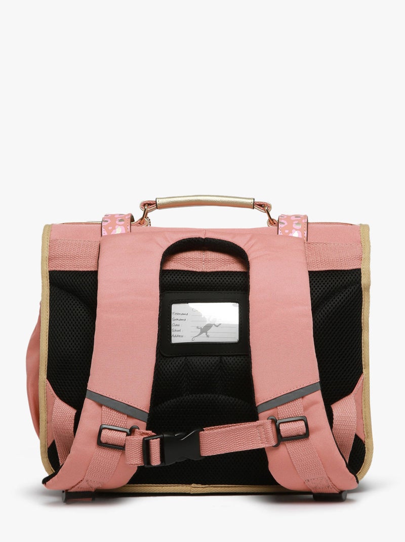 Cartable scolaire 35cm Caméléon Vintage Fantasy avec 2 compartiments - CP Rose rouge - Kiabi