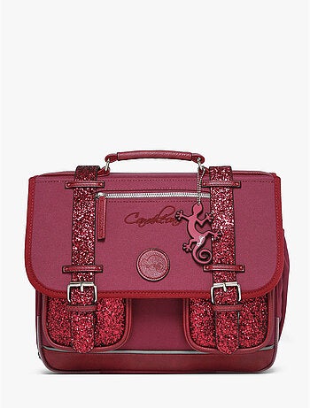 Cartable scolaire 35cm caméléon vintage fantasy avec 2 compartiments - cp
