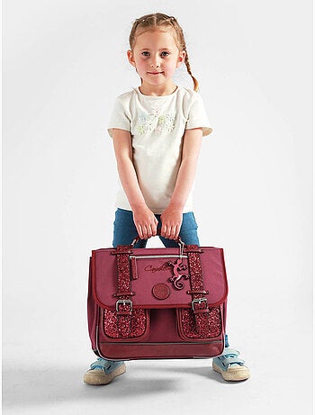 Cartable scolaire 35cm caméléon vintage fantasy avec 2 compartiments - cp